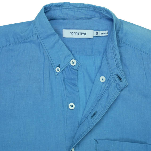 nonnative ノンネイティブ 日本製 DWELLER B.D. SHIRT COTTON LAWN INDIGO DYED インディゴ染めBDシャツ NN-S2715 0 ブルー 長袖 g4259_画像5