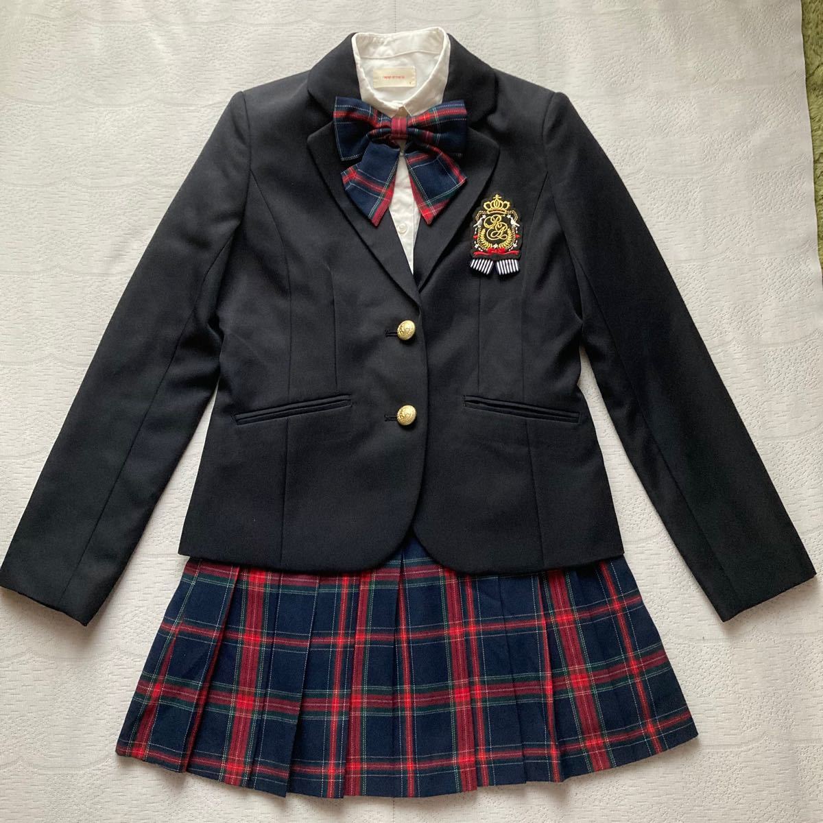 レピピアルマリオ　セットアップ　卒服　ストライプ　ネイビー　150-160