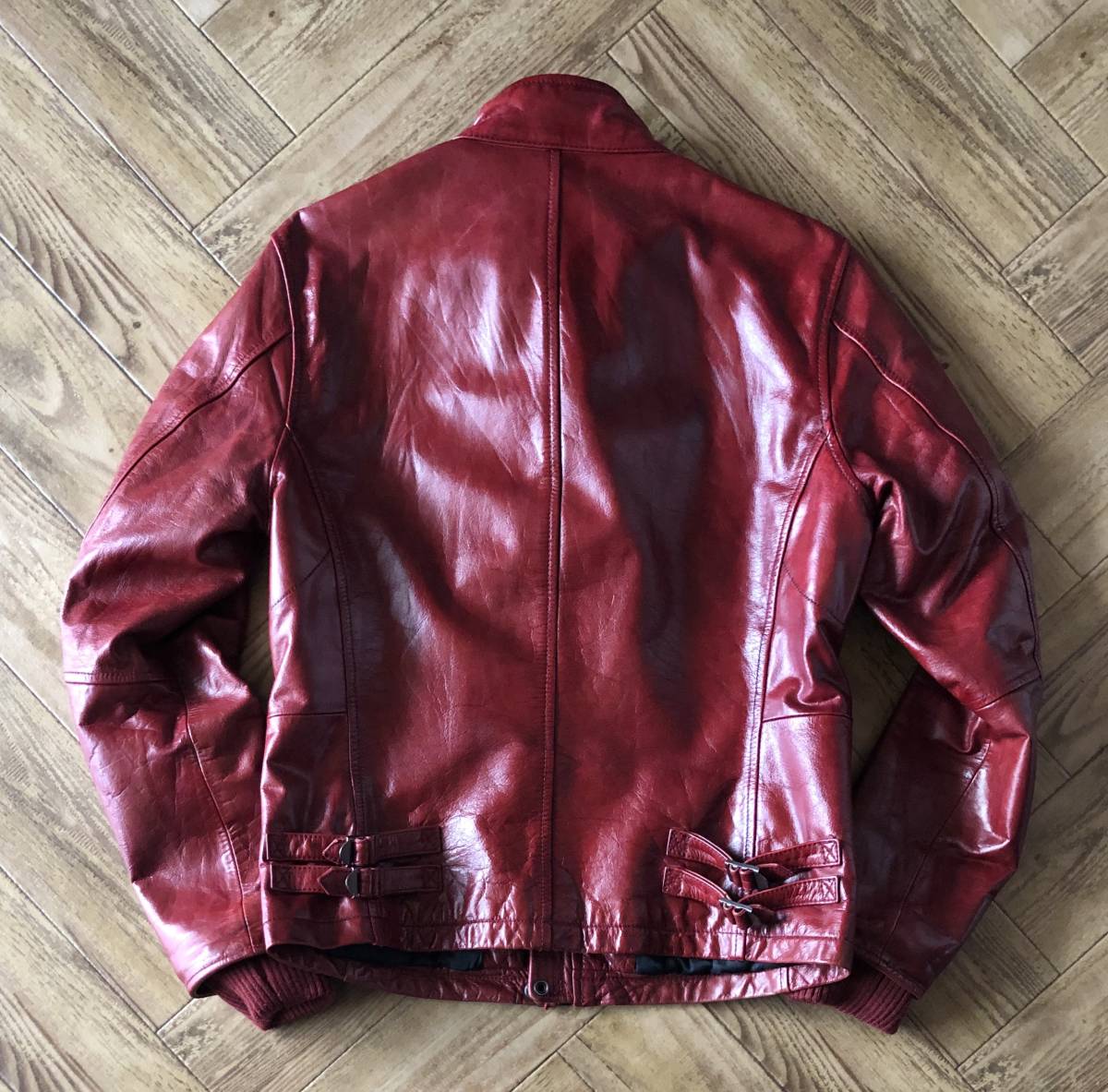 メーカー直送】 vintage red 牛革 カウレザー ジャケット ブルゾン のアイテムを vintage red 牛革 カウレザー ジャケット ブルゾン レザージャケット