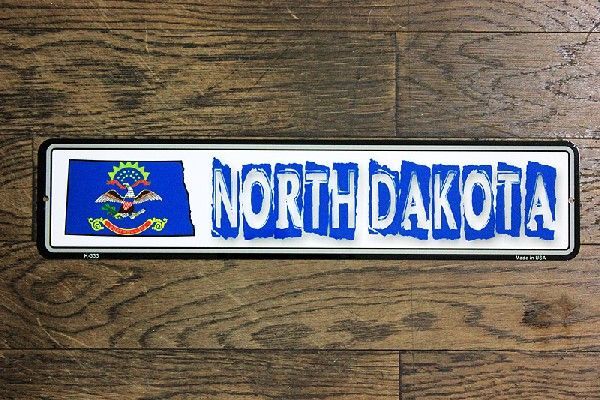 ノースダコタ州 NORTH DAKOTA ミニストリートサイン アメリカンブリキ看板 アメリカ 雑貨 アメリカン雑貨_画像1