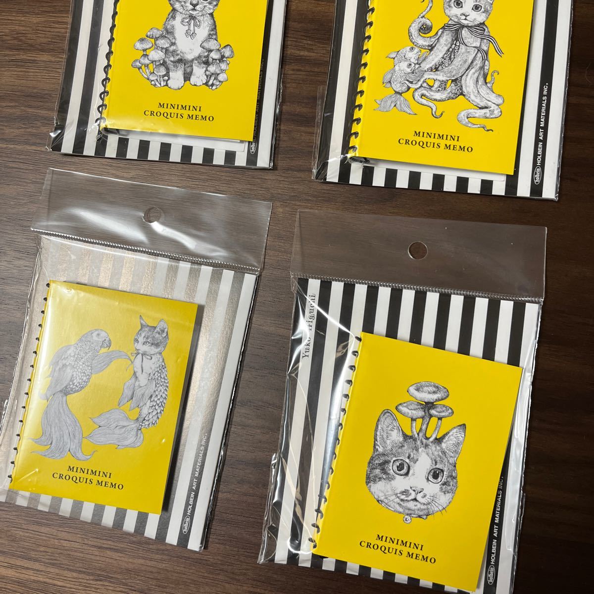 未使用　4冊　ヒグチユウコ　ホルベイン　クロッキーメモ　メモ帳　クロッキー　ミニミニクロッキーメモ