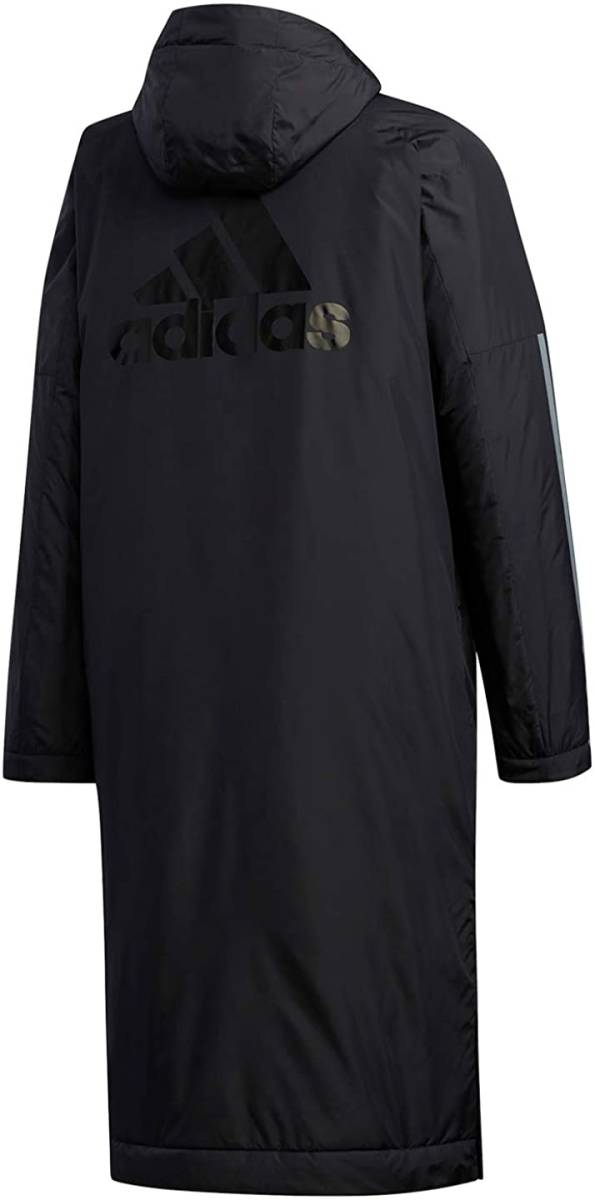 [ с биркой ]adidas Adidas * с хлопком длинное пальто *GDT81*15,400 иен. товар [O размер ] чёрный 