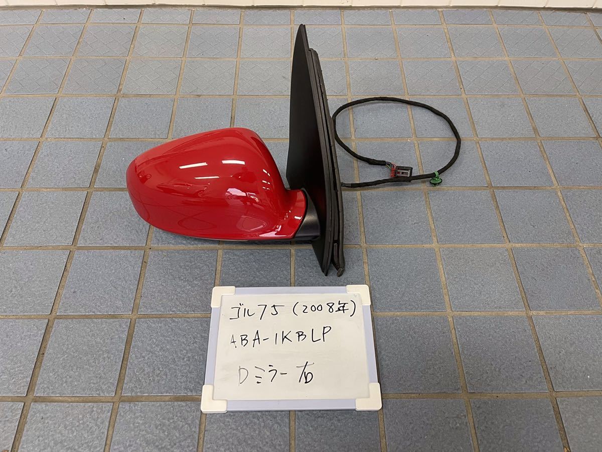 (20 year )( Golf 5)( door mirror )H20 year Golf 5 type ABA-1KBLP original door mirror right red operation verification settled * Volkswagen speciality shop 