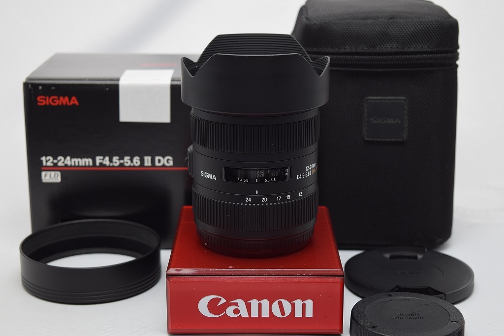美品☆SIGMA シグマ 12-24mm F4.5-5.6 Ⅱ DG HSM Canon キヤノン用☆元