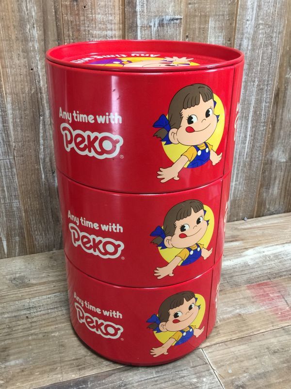 不二家ペコちゃん 昭和 非売品 激レア 三段収納缶 Yahoo!オークション - 2/6R4si 貴重 不二家 ペコちゃん 3段