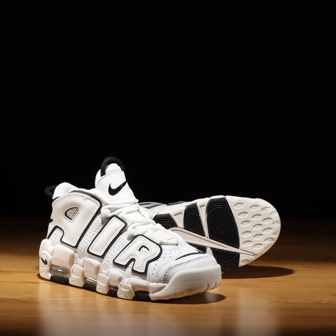 極少 28.5cm US11.5 NIKE WMNS AIR MORE UPTEMPO Summit White Black DO6718-100 エアモアアップテンポ モアテン 白 黒 ホワイト ブラック_画像2