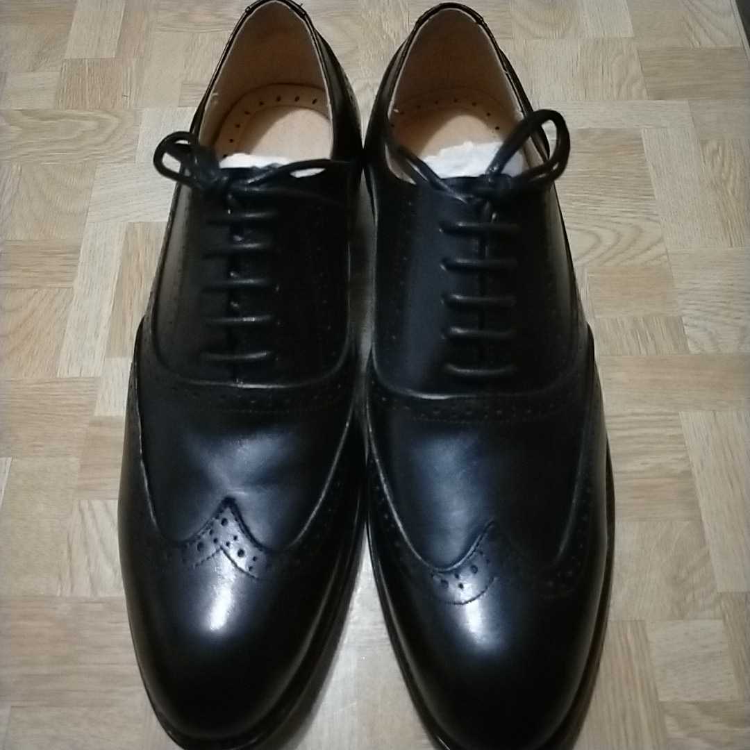 50%OFF 高品質 本革 26.0cm ビジネスシューズ 高級紳士靴 内羽根 ドレスシューズ ウイングチップ 革靴 - 26.0cm