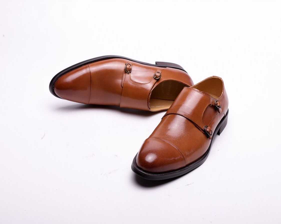 26.0cm 本革 高品質 ダブルモンクストラップ ビジネスジュース 高級紳士靴