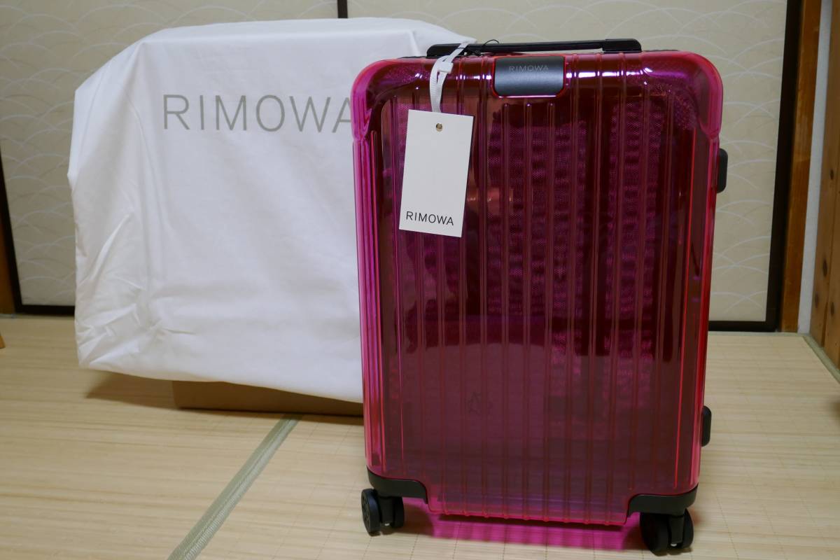 レア/限定/半透明/新品/未使用 RIMOWA リモワ エッセンシャル キャビン 36L 832.90.02.9 ネオン ピンク【トパーズ パイロット  ビジネス】