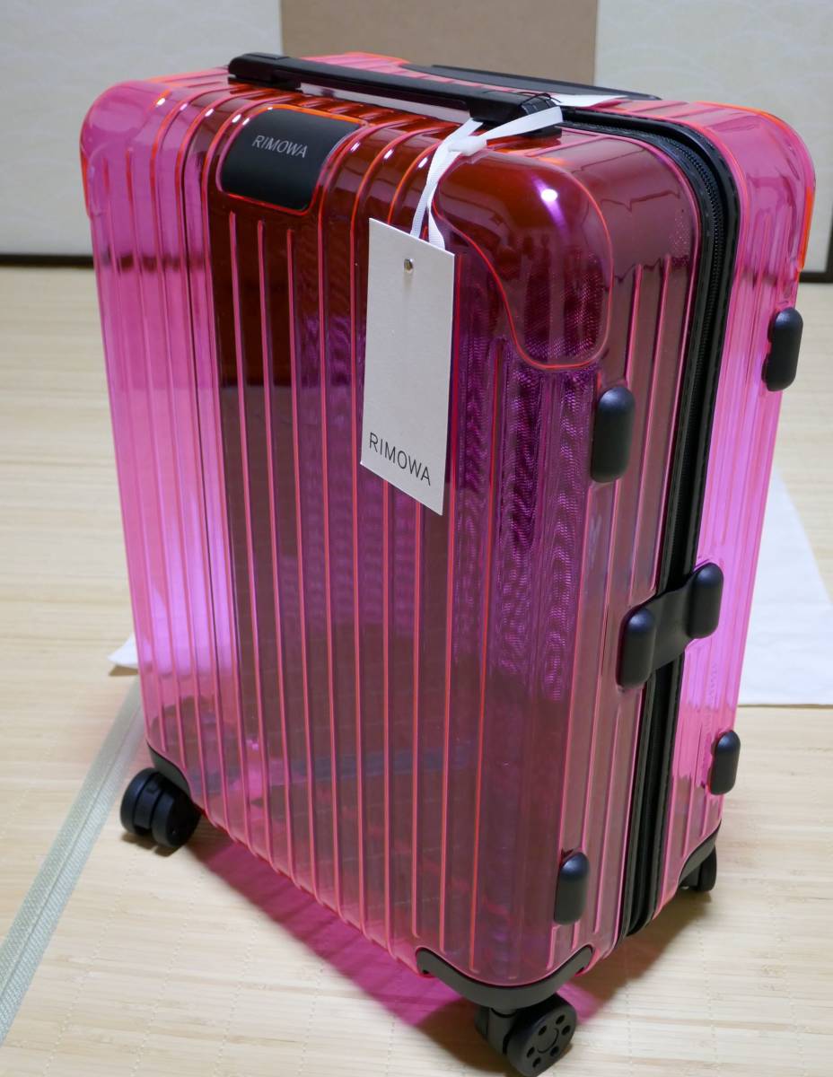 レア/限定/半透明/新品/未使用 RIMOWA リモワ エッセンシャル キャビン 36L 832.90.02.9 ネオン ピンク【トパーズ パイロット  ビジネス】