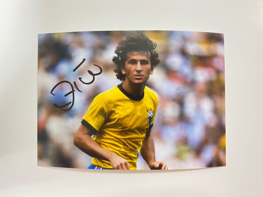 ジーコ サイン 写真 L判 額付きブラジル代表 Jリーグ 鹿島アントラーズ 