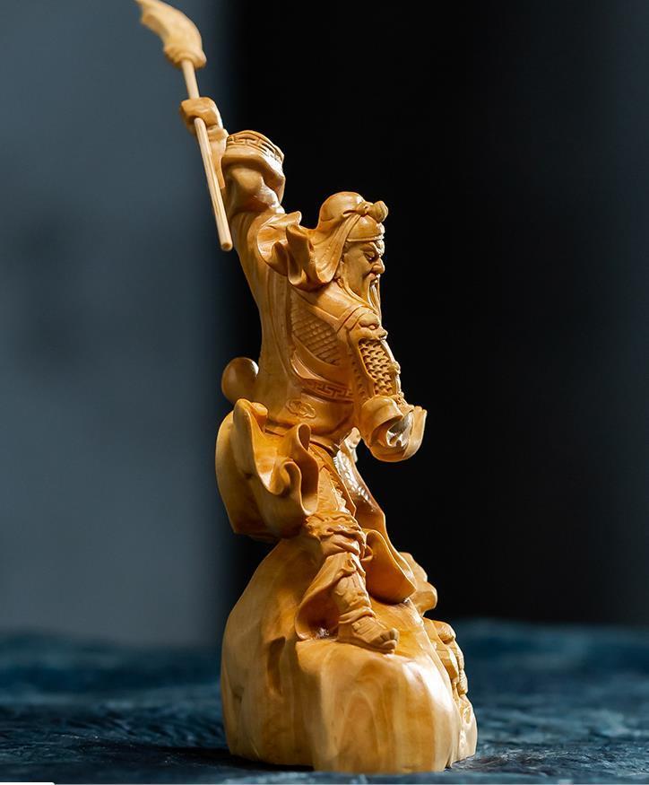 黄楊木中国式リビング実木装飾彫刻手工芸品美人68-
