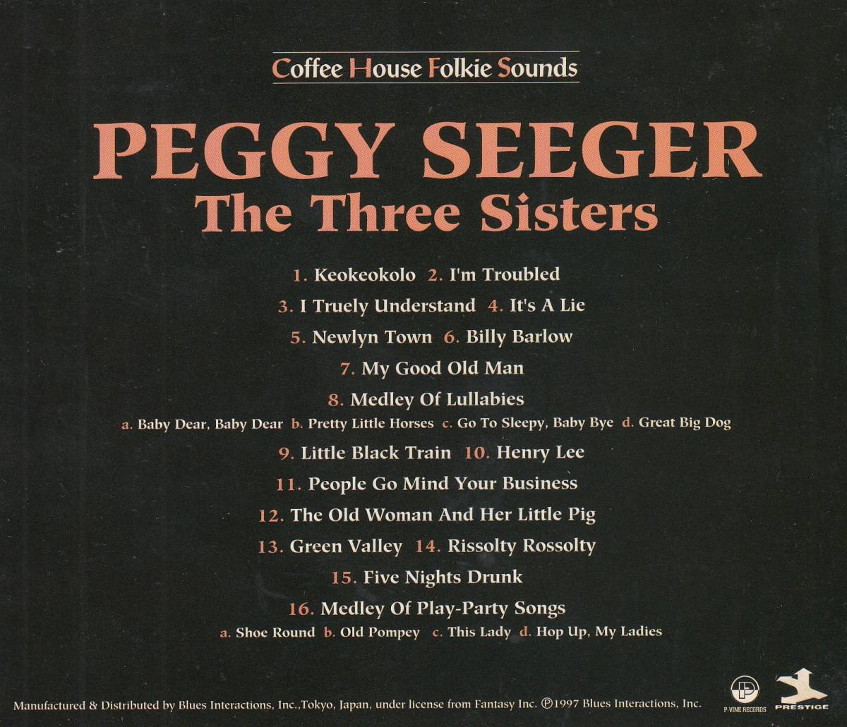 国 ペギー・シーガー / WITH BARBARA&PENNY SEEGER / THE THREE SISTERS 帯付◆規格番号■PCD-5147◆送料無料■即決●交渉有_画像2