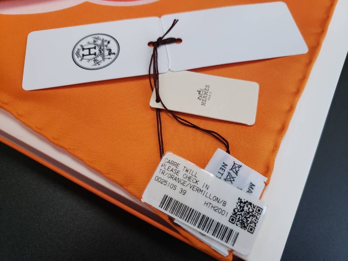 HERMES エルメス カレ90 ツイル please check-in 未使用新品