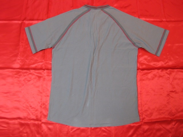 MAD HECTIC real mud hektik*2005 year * line entering Henley neckline T-shirt L gray *. river . writing *yopi-*YOPPI