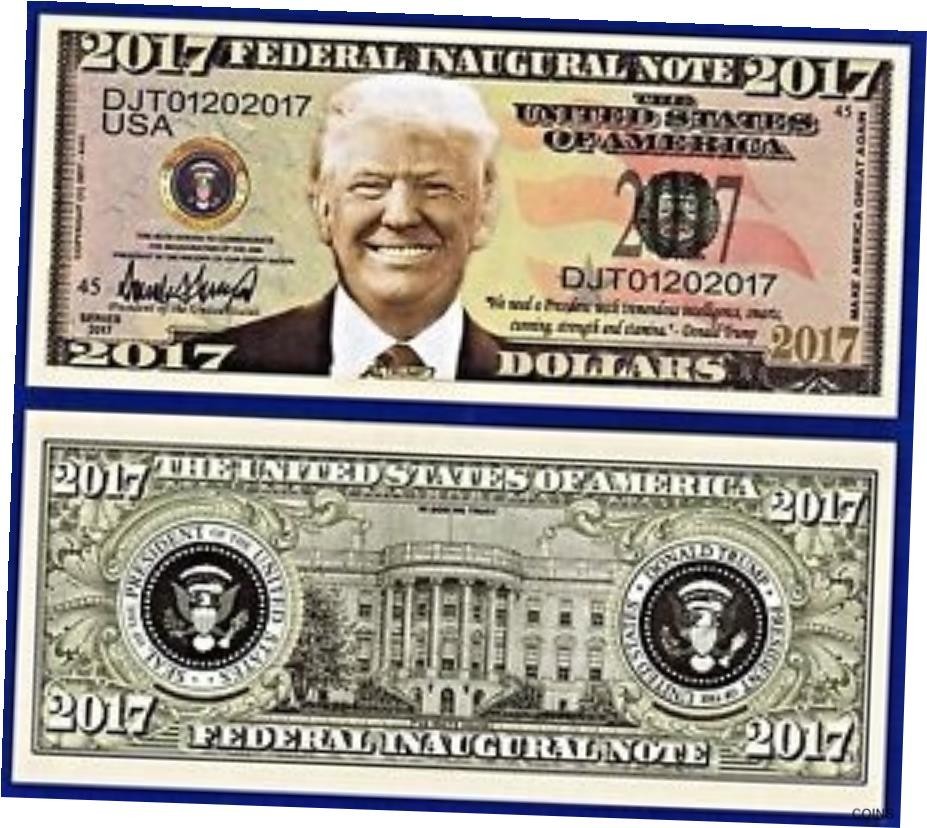 5 FAKE G2 Donald Trump 2017 Federal Inaugural Bills  President Collectible 