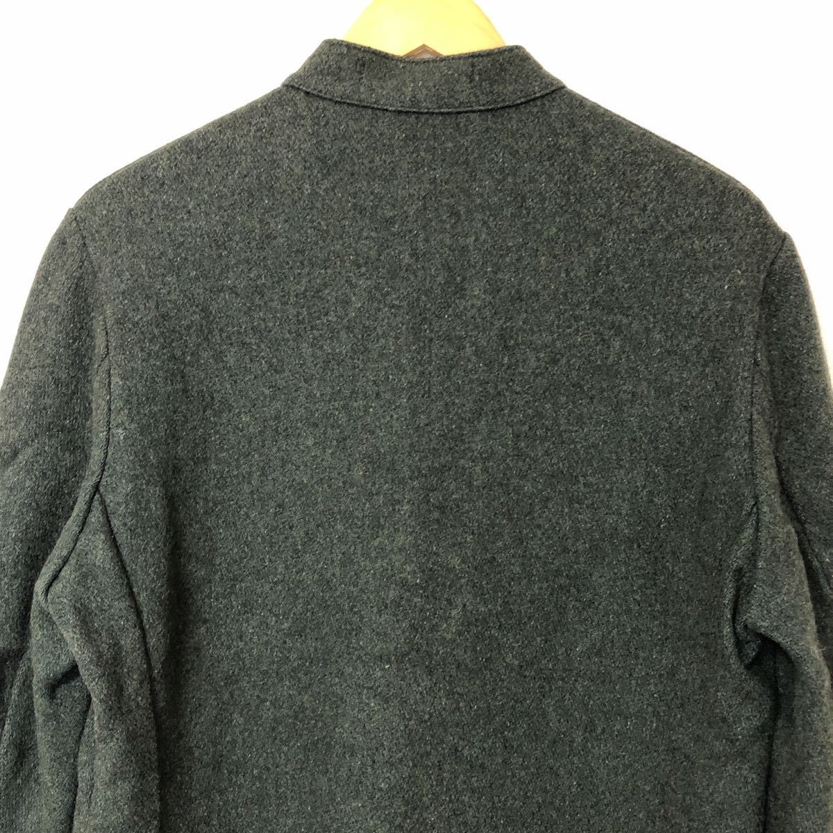 (k) FOX KNAPP スタンドカラー ウールジャケット 60's 60年代 USA製 20 メンズ 深緑 モスグリーン ビンテージ_画像5
