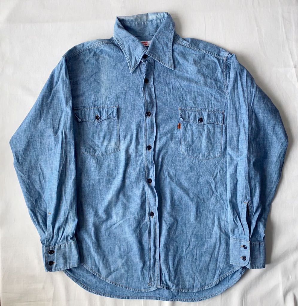本店は 70s リーバイス シャンブレー シャツ XL Levis ビンテージ コットン 長袖 長袖シャツ 本店は 70s リーバイス シャンブレー シャツ XL Levis ビンテージ コットン 長袖 長袖シャツ