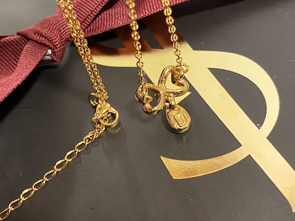 未使用に近い♪ 正規品 イヴサンローラン Yves Saint Laurent トップ ペンダント ネックレス チャーム ゴールドプレゼントにも♪ 3