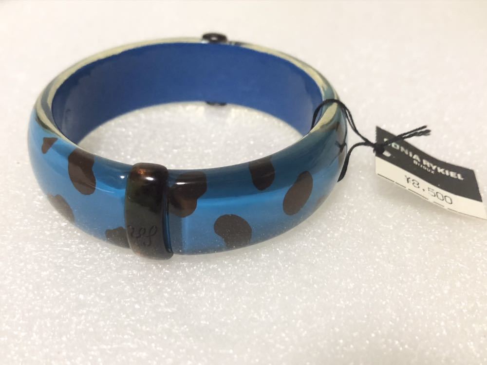 美品 ソニアリキエル クリア バングル ブルー系