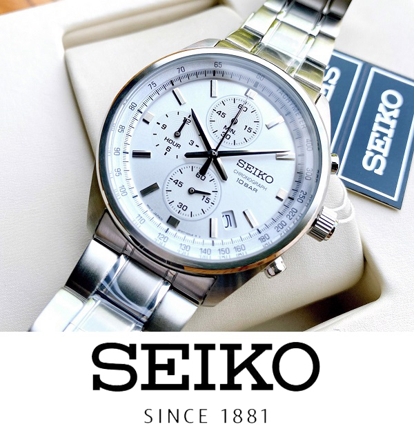 新品】SEIKO セイコー プルミエ クロノグラフ メンズ腕時計 100M防水