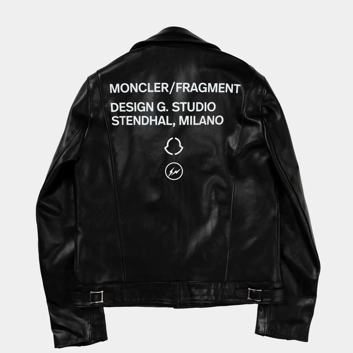 ◆レア・新品本物◆モンクレール ジーニアス MONCLER GENIUS ★ 7 FRAGMENT HIROSHI FUJIWARA Dwayne Lewis Leathers レザージャケットXL_画像2