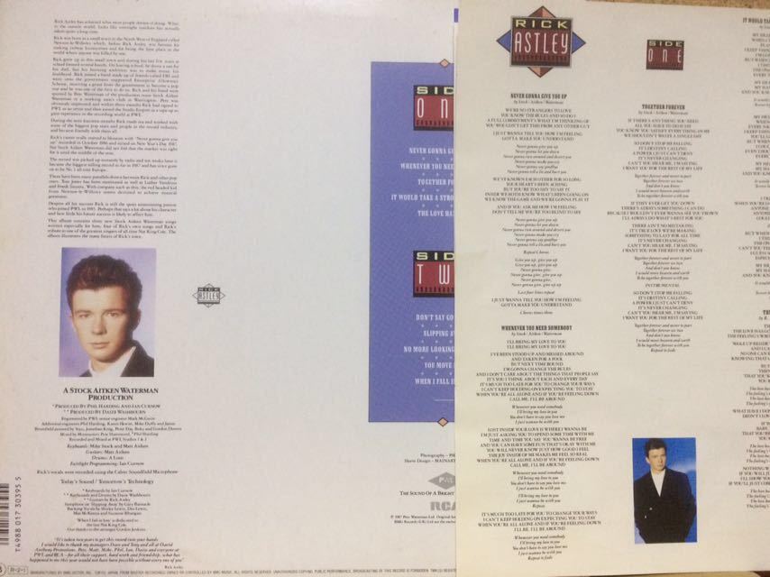 ヤフオク Lp リック アストリーrick Astley ホエネヴァー ヤフオク Lp リック アストリーrick Astley ホエネヴァー