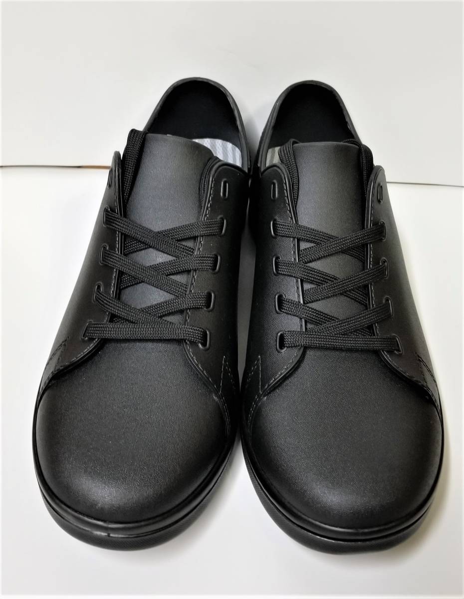 [ complete waterproof ] rain shoes waterproof sneakers string type black 24. man dam #59