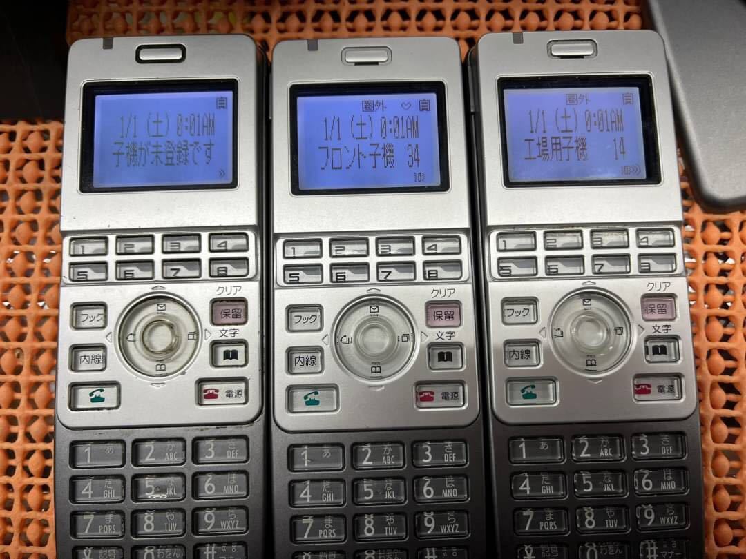 ○GW7510 OKI 沖電気　デジタルコードレス電話機　ビジネスフォン DC-8DK-HS 3台セット○_画像6
