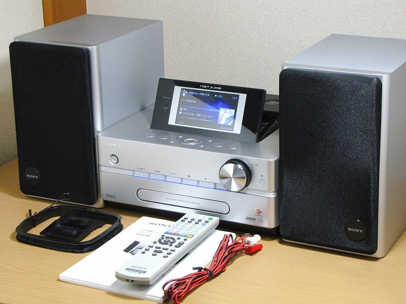 SONY NETJUKE HDD/CD対応 ハードディスクコンポ HDD160GB NAS-D500HD/S