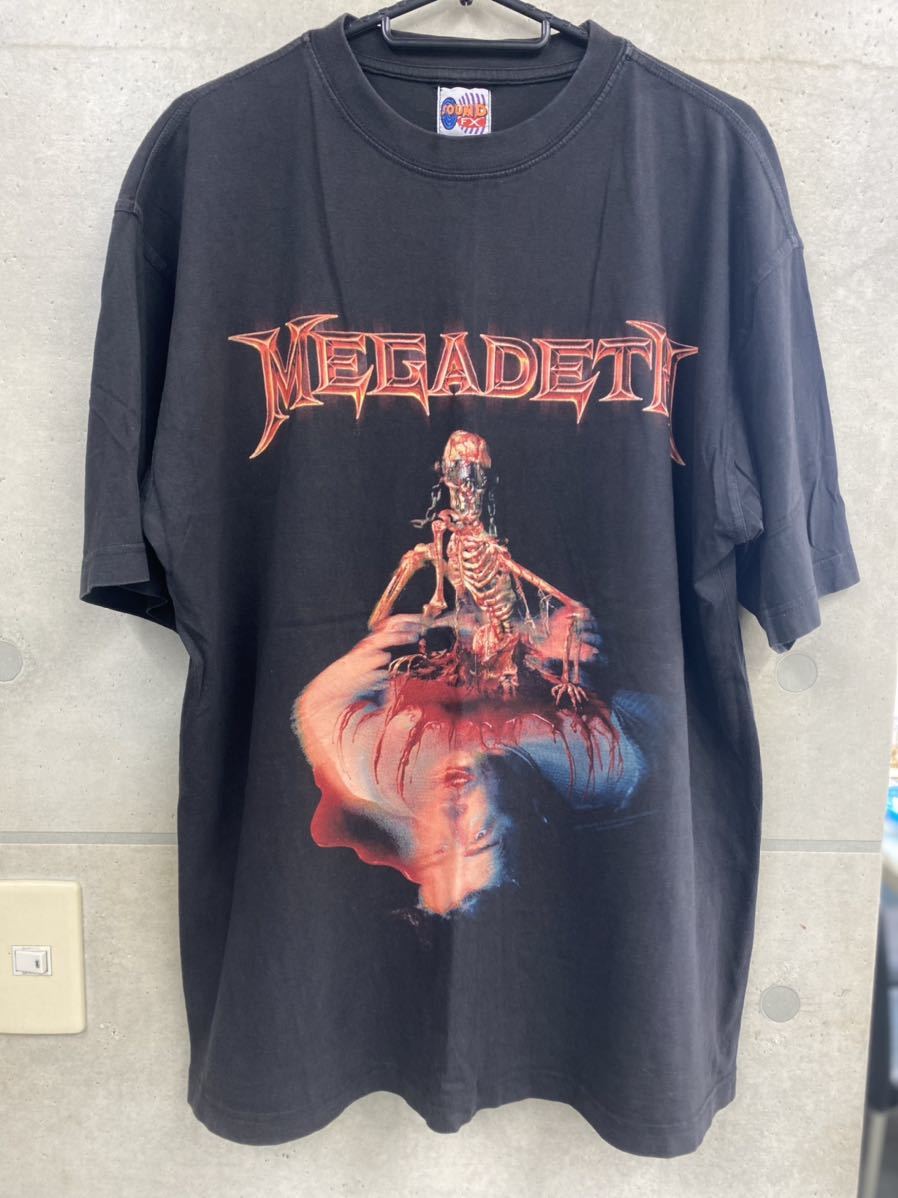 00'S 当時物　MEGADETH Tシャツ　ヴィンテージ　バンドTシャツ　vintage サイズL メガデス　コピーライト　_画像1