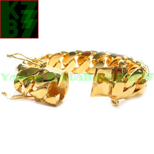 [ permanent gorgeous ] men's Gold bracele chain luck with money fortune ... better fortune feng shui memory day birthday man present * length 20cm -ply 262g Y47