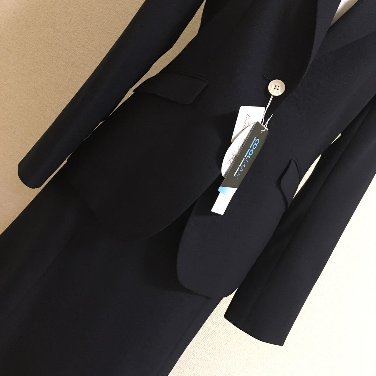 [ tag attaching unused ]en line skirt suit navy interview .. commuting lady's suit setup 