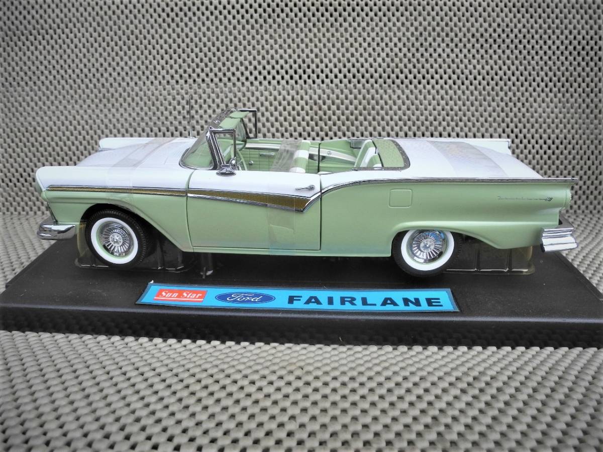  rare *1/18* roof opening and closing + trunk storage *1957 Ford fa lane * new goods not yet exhibition goods. beautiful.. Sunstar made #1332