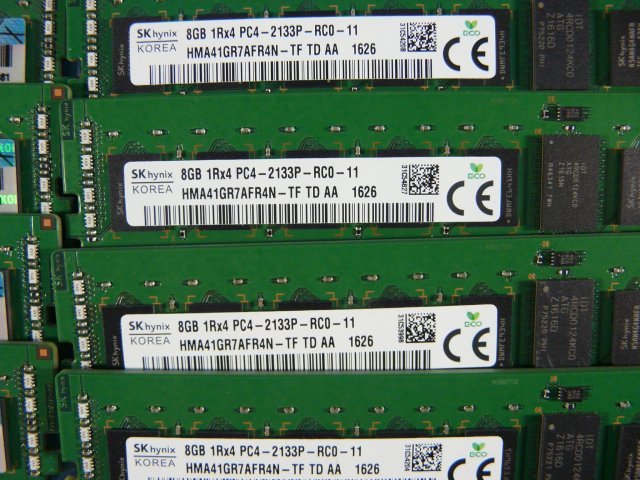1LBW // 8GB 16枚セット計128GB DDR4 17000 PC4-2133P-RC0 Registered RDIMM 1Rx4 HMA41GR7AFR4N-TF 752368-081 // HP WS460c Gen9 取外_画像4