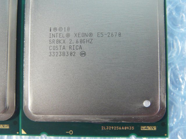 1LEG // 2個セット(同ロット) Intel Xeon E5-2670 2.6GHz SR0KX Sandy Bridge-EP C2 Socket(LGA)2011 COSTA RICA// Supermicro CSE-216取外_画像3