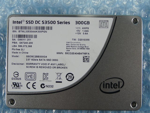 1LFA // Intel DC S3500 Series SSDSC2BB300G4 300GB 2.5インチ 6Gb SATA 7mm // Supermicro CSE-216 取外(256GB～)｜売買されたオークション情報、yahooの商品情報をアーカイブ公開 - オークファン（aucfan.com）
