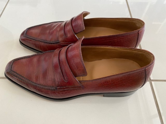 Berluti】 ベルルッティ アンディー エンジ色 7 美品(靴底総張り替え