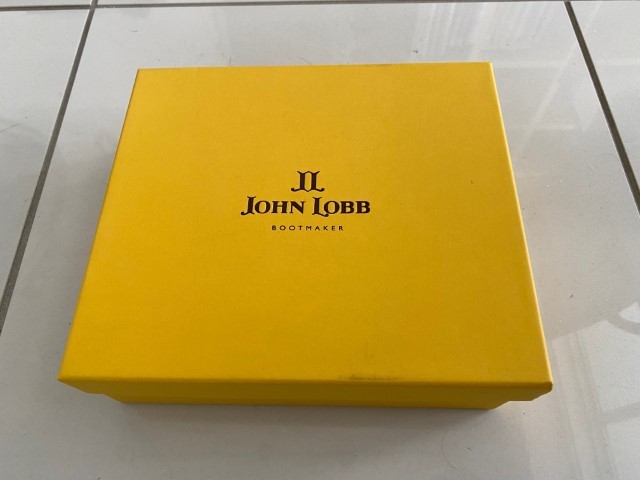 【JOHN LOBB】 ジョンロブ 携帯用ハウスシューズ カーフ こげ茶 F 新品