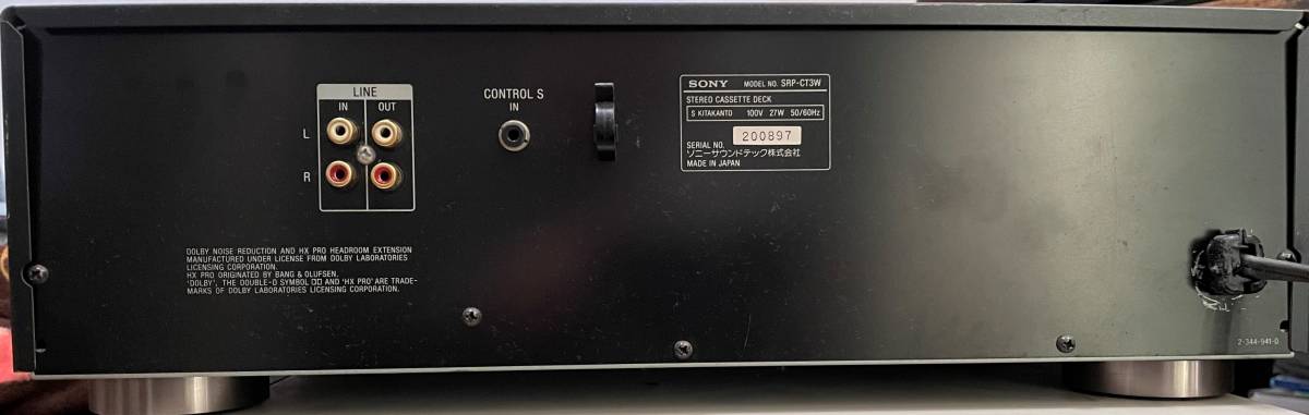 SONY SRP-CT3W ステレオダブルカセットテープデッキ 動作するけどジャンク品 4