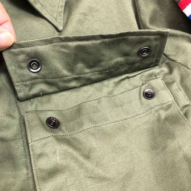 ヨーロッパ古着 オランダ軍 実物 70s コットン フィールドシャツジャケット 88 ユーロ ミリタリー 軍物 ヴィンテージ オールド 厚手 ●65