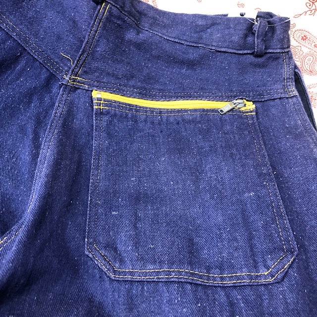 ユーロ古着 Vintage 70s ワークデニムパンツ 94 ヨーロッパ古着 ワークパンツ ヴィンテージ オールド M～L ネップデニム ●6