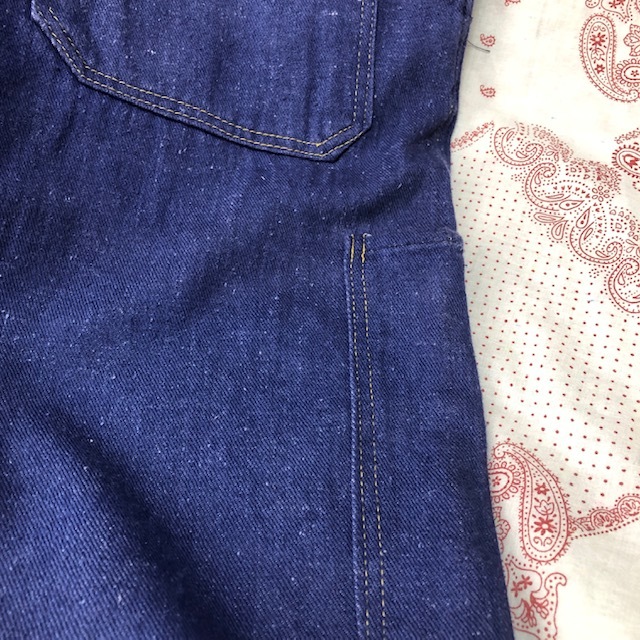 ユーロ古着 Vintage 70s ワークデニムパンツ 94 ヨーロッパ古着 ワークパンツ ヴィンテージ オールド M～L ネップデニム ●6_画像5