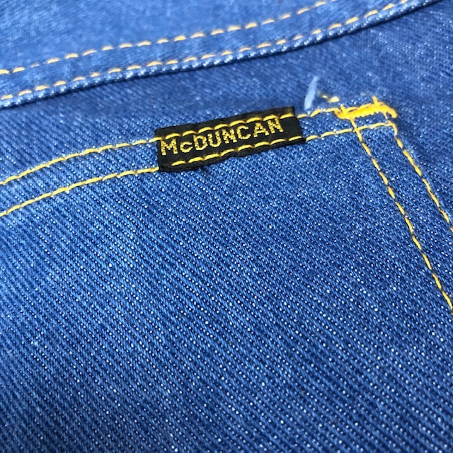 ユーロ古着 Vintage 70s ワークデニムパンツ McDUNCAN 50 ヨーロッパ古着 ワークパンツ ヴィンテージ オールド ブーツカット M～L ●15_画像3