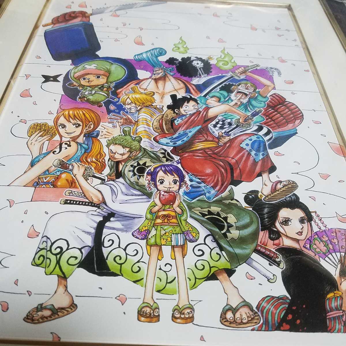 ワンピース ワノ国 複製原画 ルフィ ゾロ ナミ サンジ Jc91巻 カバーイラスト ウソップ チョッパー ロビン Onepiece お玉 コミック アニメグッズ 売買されたオークション情報 Yahooの商品情報をアーカイブ公開 オークファン Aucfan Com