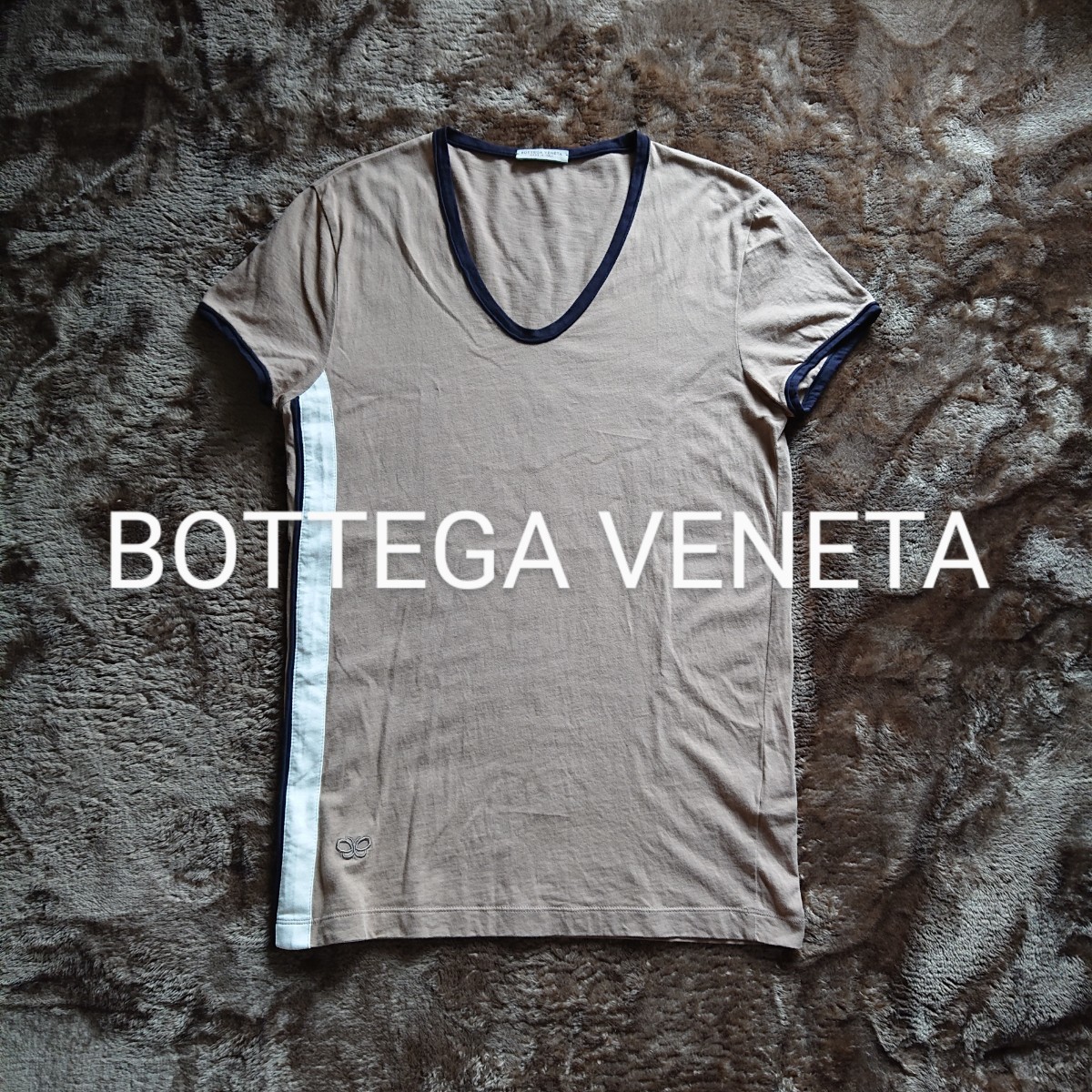 BOTTEGA VENETA アイコン刺繍 サイドライン入り パイピングTシャツ