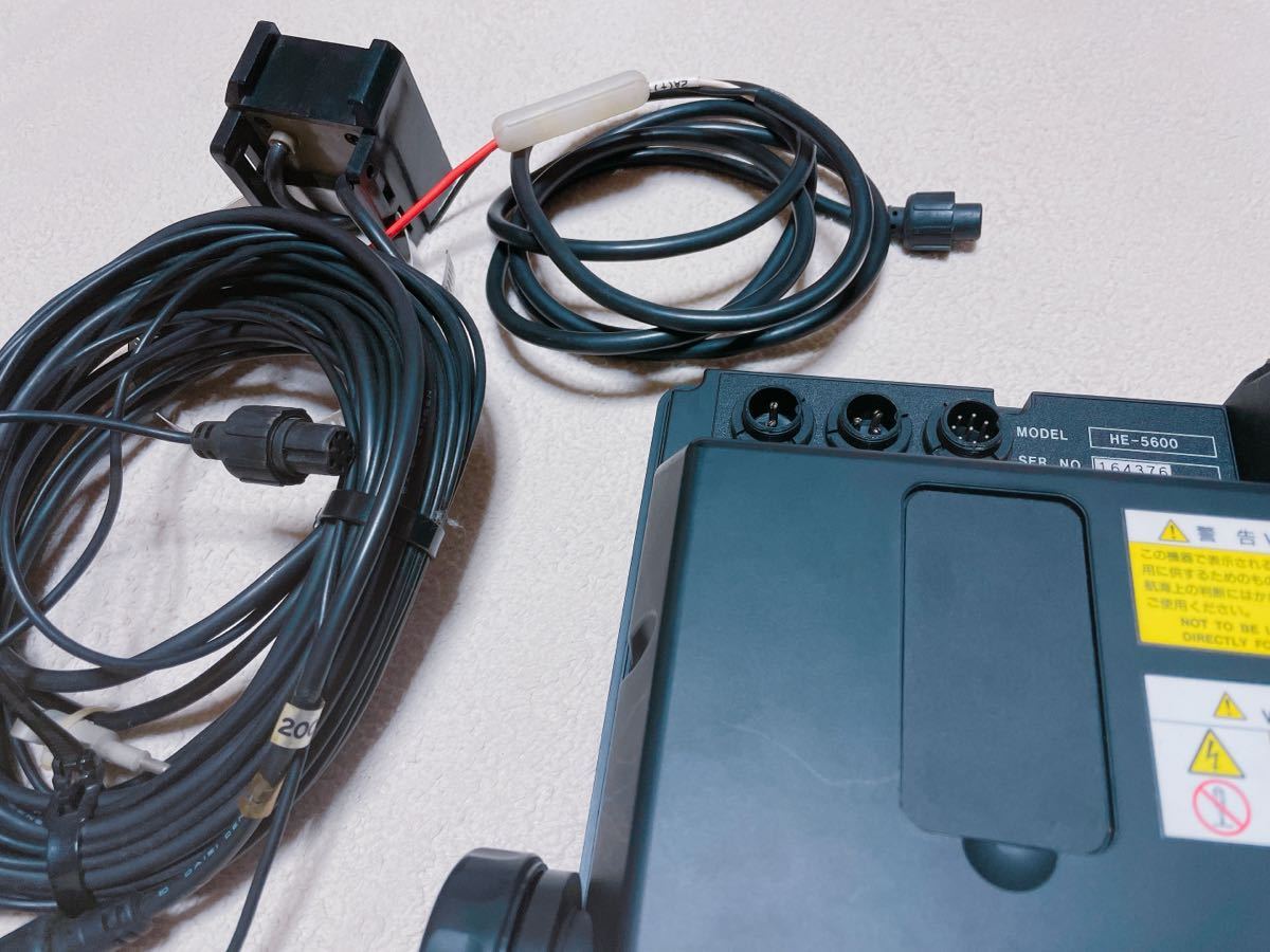 美品 ホンデックス 5600 魚群探知機 HONDEX 振動子200 水温センサー