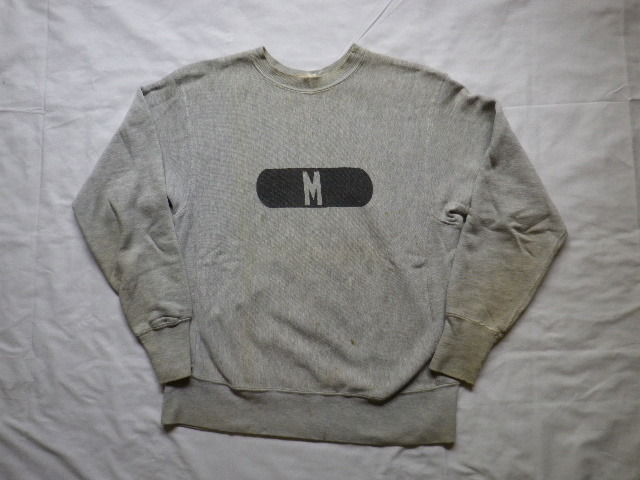  stain included *70s USA made Champion single color tag Capsule [M] sweat gray Vintage Rebirth we b America made . included 