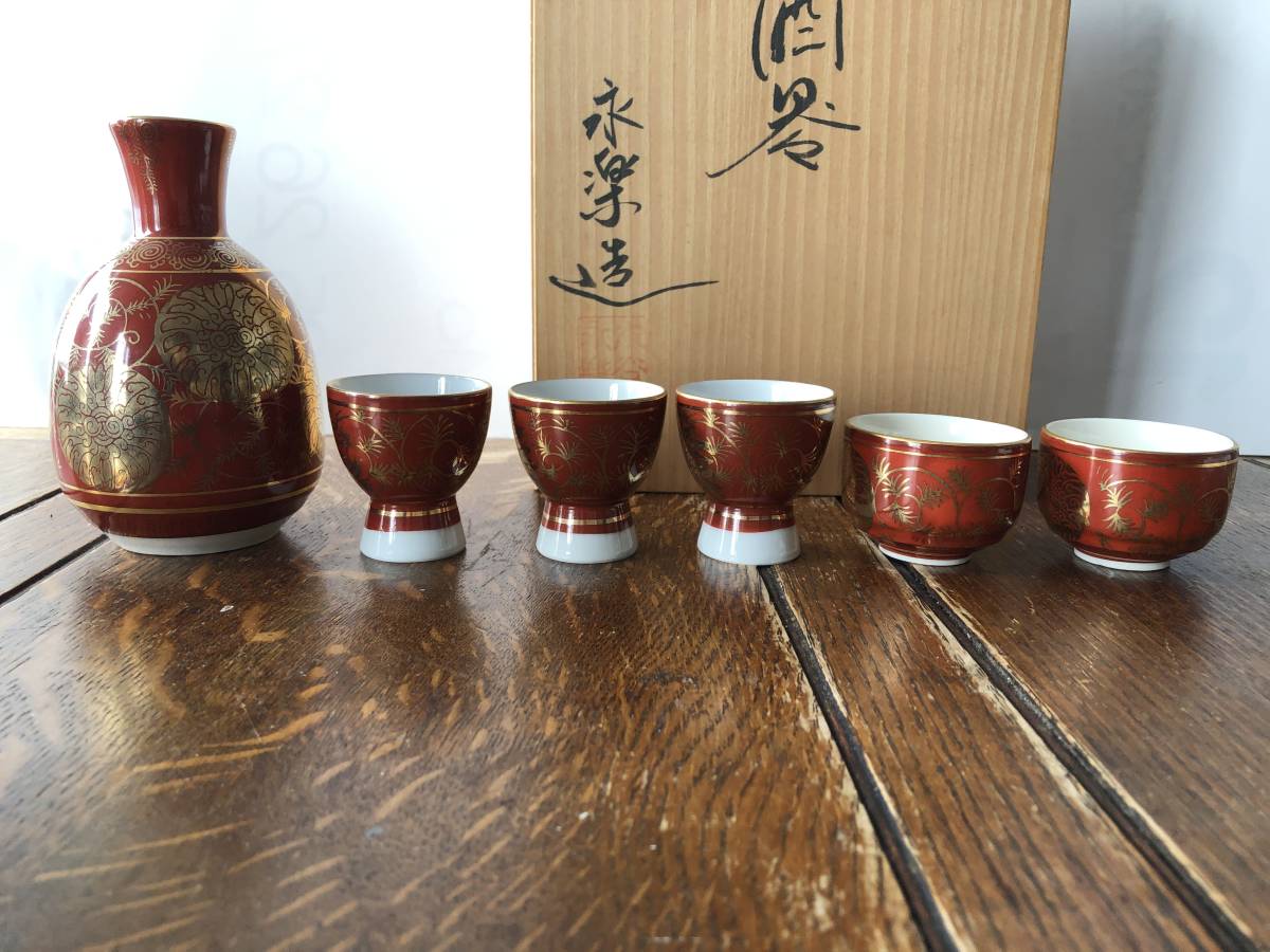 於九谷 永楽造 赤絵 徳利 品質保証 pcfymca.org