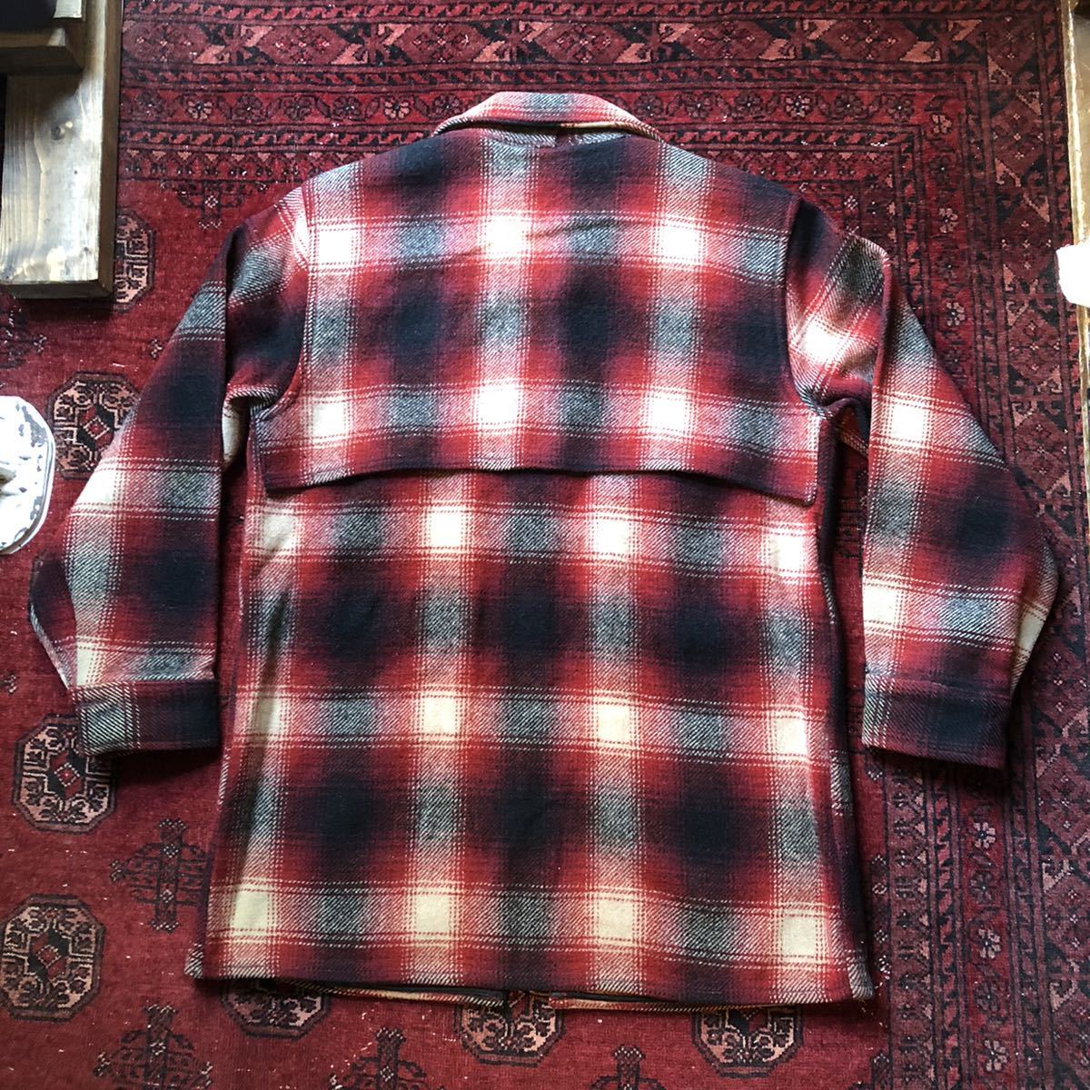 VINTAGE】1950's “BLACK BEAR“ ウール オンブレチェック マッキーノ